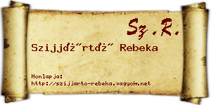 Szijjártó Rebeka névjegykártya